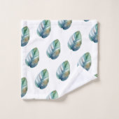 Künstlerische Wasserfarbe Botanik Badhandtuch Set (Waschlappen)