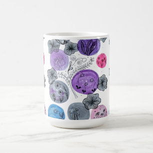 Künstlerische Wasserfarbe Botanischer Kaffeebecher Kaffeetasse