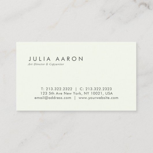 Künstlerische Wasserfarbe Gemstone Greenery Beige Visitenkarte (Rückseite)