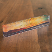 Künstlerische Wasserfarbengebirge Landschaft Mit M Namensplakette (Seite)