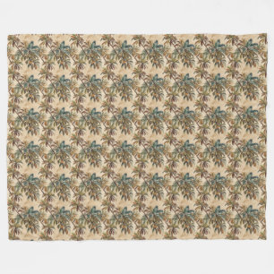 Künstlerische Wasserfarbenpalme Fleecedecke