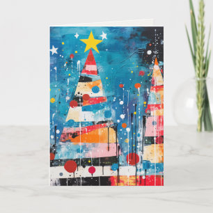 Künstlerische Weihnachtsgrüße Feiertagskarte