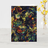 Künstlerische Weihnachtskarte Avante Garde Karte (Gelbe Blume)