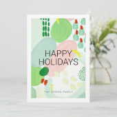 Künstlerische Weihnachtskarte Einladung (Stehend Vorderseite)