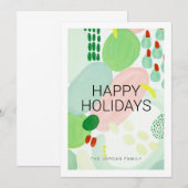 Künstlerische Weihnachtskarte Einladung (Vorne/Hinten)