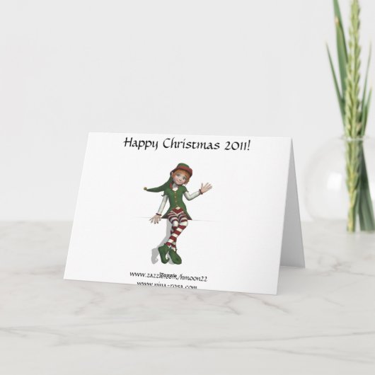 Künstlerische Weihnachtskarte Feiertagskarte (Rückseite)