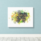 *~* Künstlerische Weinkellerei Traube AR21 Weinkel Leinwanddruck (Insitu (Holzboden))