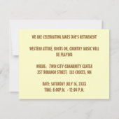 KÜNSTLERISCHE WESTERN-PARTY EINLADUNG ~ EZ2-KUSTOM (Rückseite)