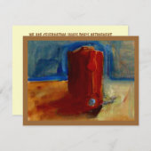 KÜNSTLERISCHE WESTERN-PARTY EINLADUNG ~ EZ2-KUSTOM (Vorne/Hinten)