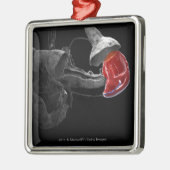 Künstlerische Wiedergabe 3d der Milz Ornament Aus Metall (Links)