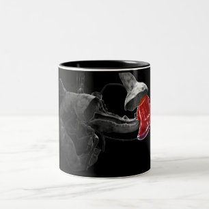Künstlerische Wiedergabe 3d der Milz Zweifarbige Tasse
