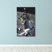 Künstlerische Wiedergabe eines neuen Raumschiffs z Leinwanddruck (Insitu (Holzboden))