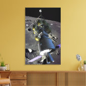 Künstlerische Wiedergabe eines neuen Raumschiffs z Leinwanddruck (Insitu (Wohnzimmer))