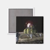 Künstlerische Wiedergabe eines neuen Raumschiffs z Magnet (Vorderseite/Rückseite)