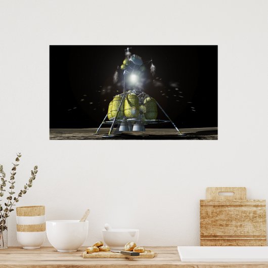 Künstlerische Wiedergabe eines neuen Raumschiffs z Poster (Küche)