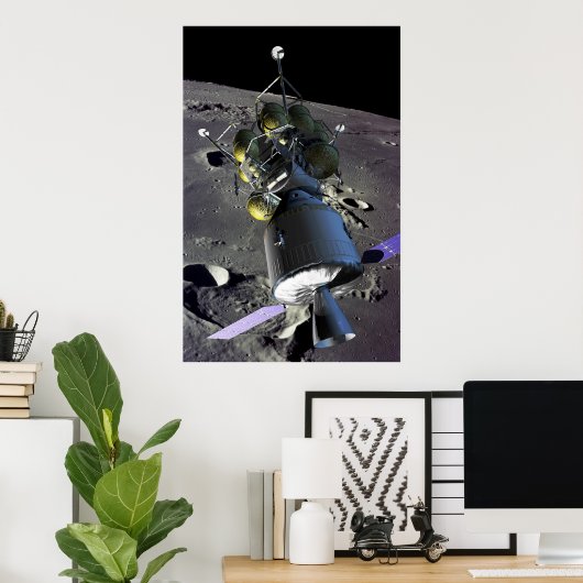 Künstlerische Wiedergabe eines neuen Raumschiffs z Poster (Heimbüro)