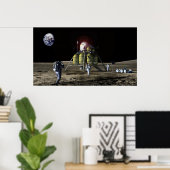 Künstlerische Wiedergabe eines neuen Raumschiffs z Poster (Heimbüro)