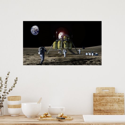 Künstlerische Wiedergabe eines neuen Raumschiffs z Poster (Küche)