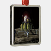 Künstlerische Wiedergabe eines neuen Raumschiffs z Silbernes Ornament (Rechts)
