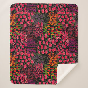 Künstlerische Wildblumen: HandGezeichnet Blumenmus Sherpadecke