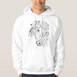 Künstlerische Wildpferd Herren Kapuzenpullover - M Hoodie