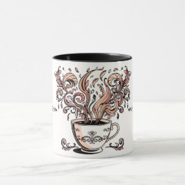 Künstlerische Wirbel Botanische Kaffeetassen-Illus Tasse