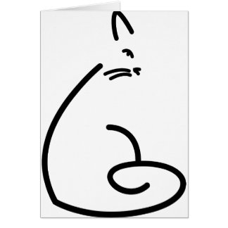 Künstlerische Wirble Katzen-Silhouette