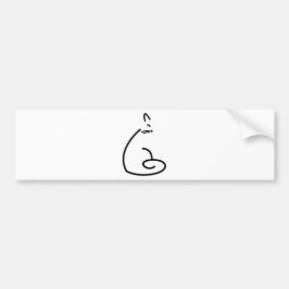 Künstlerische Wirble Katzen-Silhouette Autoaufkleber