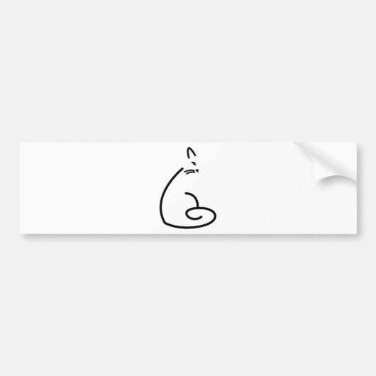 Künstlerische Wirble Katzen-Silhouette Autoaufkleber (Vorne)