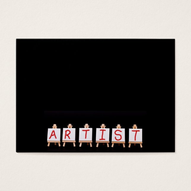 Künstlerische Wörter über sechs Aasels auf schwarz (Vorderseite)