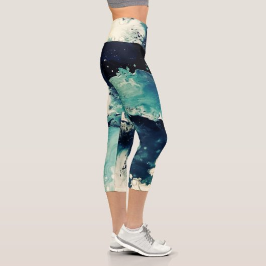 Künstlerische Yoga Hose Capri (Rechts)