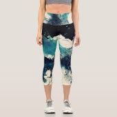 Künstlerische Yoga Hose Capri (Vorderseite)