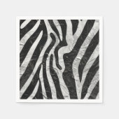 Künstlerische Zebra Stripes Animal Print Stilvoll Serviette (Vorderseite)