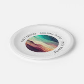 KÜNSTLERISCHE ZEIGE EMPFANG BRANDING Runde Pappteller (Schrägansicht)