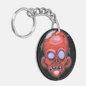 Künstlerische Zombie Illustration Kunst Schlüsselanhänger (Vorderseite links)