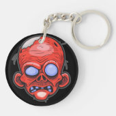 Künstlerische Zombie Illustration Kunst Schlüsselanhänger (Rückseite)