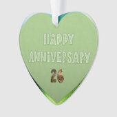 Künstlerischer 26. Hochzeitstag Ornament (Vorderseite)