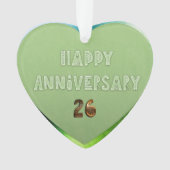 Künstlerischer 26. Hochzeitstag Ornament (Vorderseite)