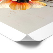 Künstlerischer 3D-Blumenposter im Papierstil Poster (Ecke)
