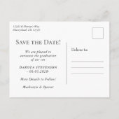 Künstlerischer Abschluss | Einzigartiges Abstrakte Ankündigungspostkarte (Rückseite)