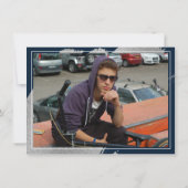 Künstlerischer Abschluss | Navy Blue Silver Splash Ankündigung (Rückseite)