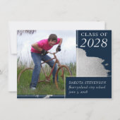 Künstlerischer Abschluss | Navy Blue Silver Splash Ankündigung (Vorderseite)