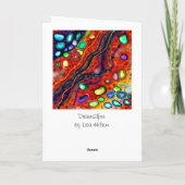 Künstlerischer Abstrakter Geburtstag Karte (Rückseite)