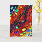 Künstlerischer Abstrakter Geburtstag Karte (Gelbe Blume)