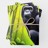 Künstlerischer Abstrakter Jungle Gorilla Geschenkpapier Set (Beispiel)