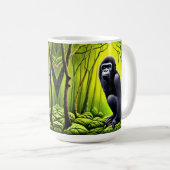 Künstlerischer Abstrakter Jungle Gorilla Kaffeetasse (VorderseiteRechts)