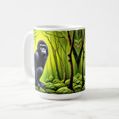 Künstlerischer Abstrakter Jungle Gorilla Kaffeetasse (Vorderseite Links)