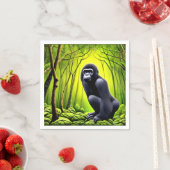 Künstlerischer Abstrakter Jungle Gorilla Serviette (Beispiel)