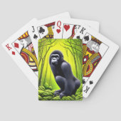 Künstlerischer Abstrakter Jungle Gorilla Spielkarten (Rückseite)