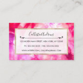 Künstlerischer Abstrakter Sommerneon Rosa Lila Gef Visitenkarte (Rückseite)